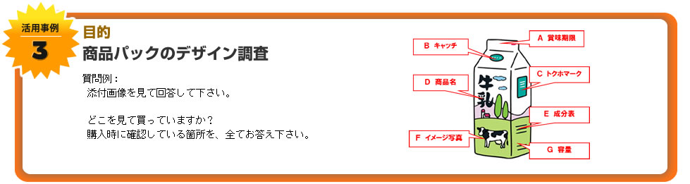 活用事例3 商品パックのデザイン調査